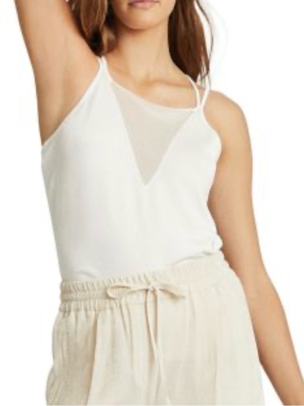 REISS DARCY SHEER PANEL CAMI SIZE L